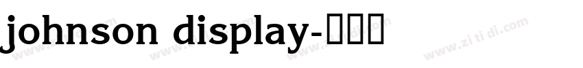 johnson display字体转换